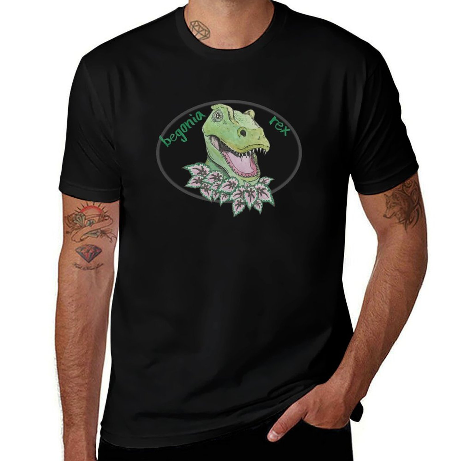 Begonia Rex - Camiseta T rex begonia Casual de