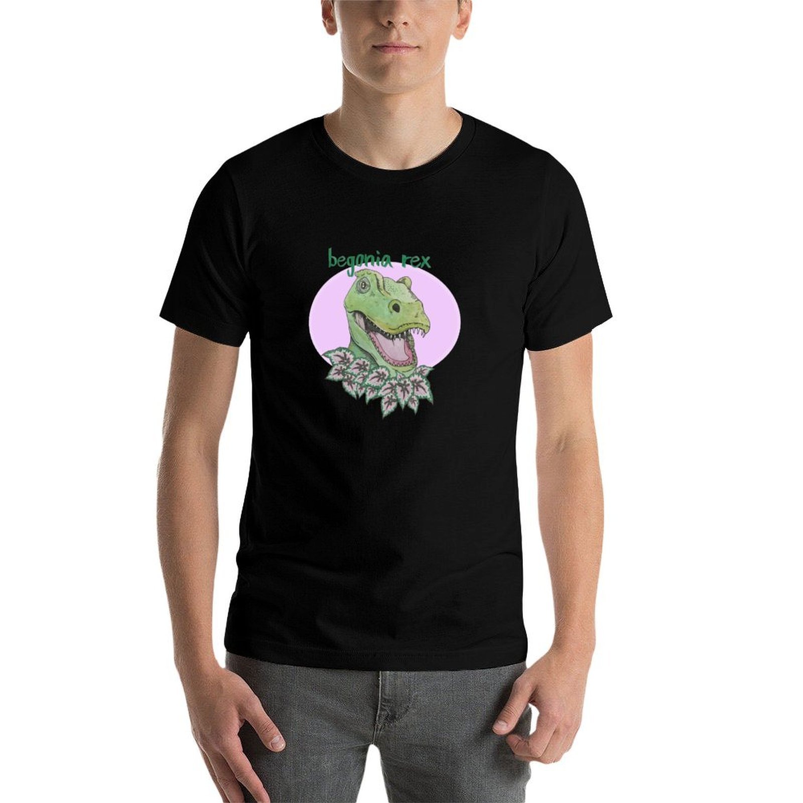 Camiseta T rex begônia (rosa)  - Begonia Rex avaliação e preço
